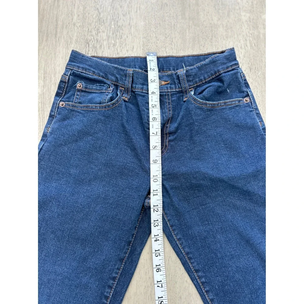 Gap Denim Boys Stretch Straight Jeans Dark Wash Size 16 Regular Blue Pants